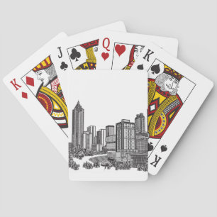Atlanta Georgia Skyline Art Spielkarten