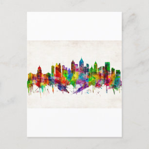 Atlanta Georgia Skyline Einladungspostkarte