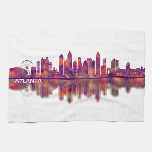 Atlanta Georgia Skyline Geschirrtuch (Horizontal)