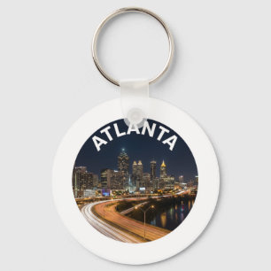 Atlanta Georgia Skyline, Nachtbeleuchtung Souvenir Schlüsselanhänger