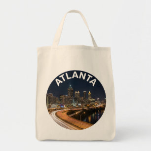 Atlanta Georgia Skyline, Nachtstadtlichter Souveni Tragetasche