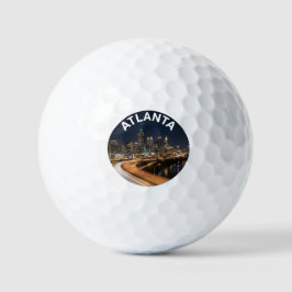 Atlanta Georgia Skyline, Night City Lights Souveni Golfball