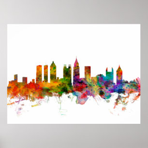 Atlanta Georgia Skyline Poster