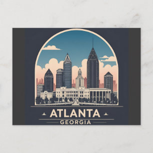 Atlanta Georgia Skyline Postkarte