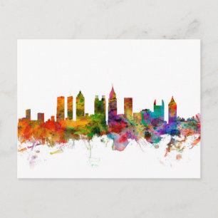 Atlanta Georgia Skyline Postkarte