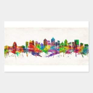 Atlanta Georgia Skyline Rechteckiger Aufkleber