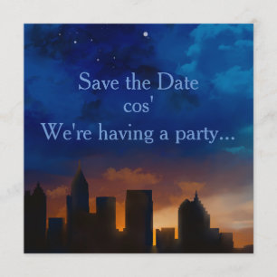ATLANTA GEORGIA SKYLINE SAVE THE DATE