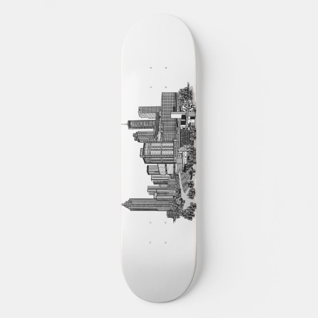 Atlanta Georgia Skyline Skateboard (Vorderseite)