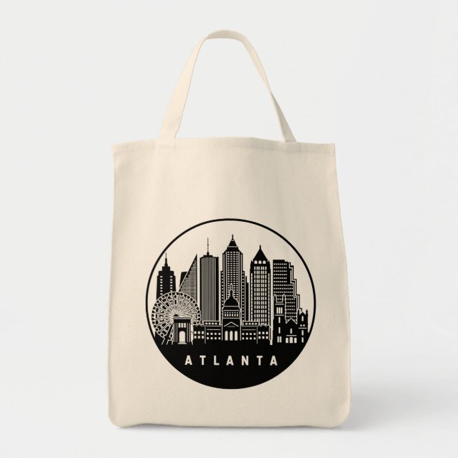 Atlanta Georgia Skyline Tragetasche (Vorne)