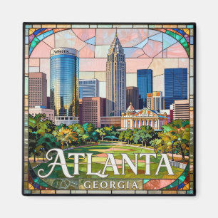 Atlanta Georgia Skyline und Piedmont Park 🌳 Magnet