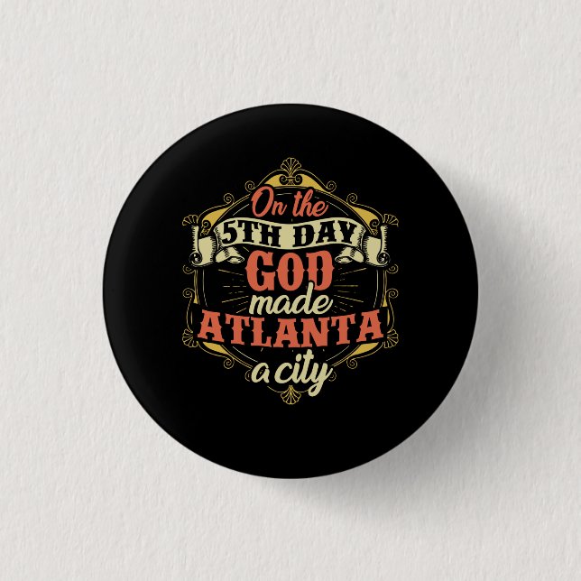 Atlanta Georgia Stadt Button (Vorderseite)