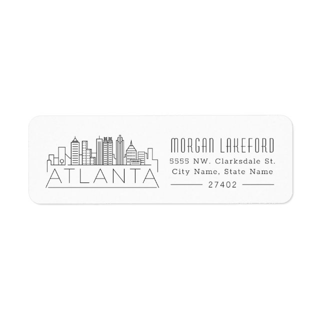 Atlanta, Georgia Stylized Skyline | (Vorne)