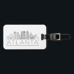 Atlanta, Georgia Stylized Skyline Luggage Tag Gepäckanhänger<br><div class="desc">Ein einzigartiges Gepäckschild,  das die schöne Stadt Atlanta,  Georgia darstellt.  Dieses Tag zeigt eine stilisierte Abbildung der einzigartigen Skyline der Stadt mit ihrem Namen darunter.</div>
