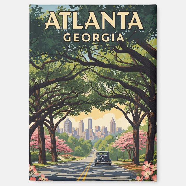 Atlanta Georgia Travel Magnet (Vorderseite)