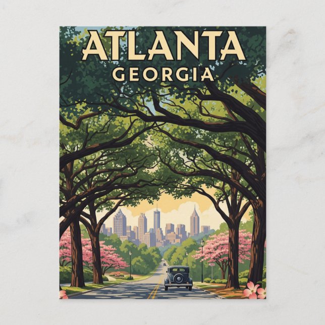 Atlanta Georgia Travel Postkarte (Vorderseite)