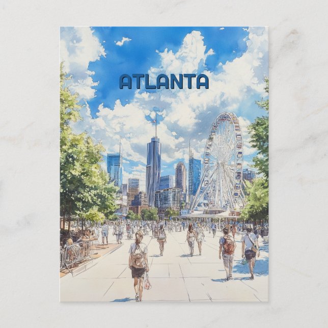 Atlanta Georgia Travel Postkarte (Vorderseite)