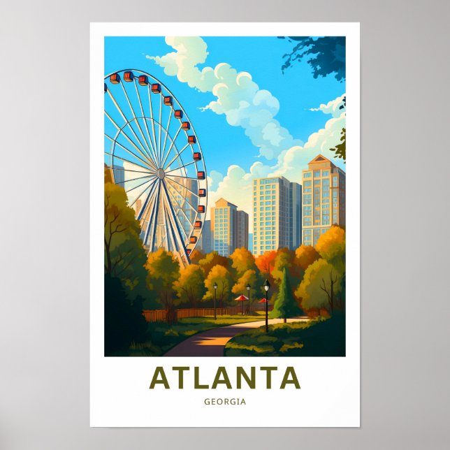 Atlanta Georgia Travel Print Poster (Vorne)