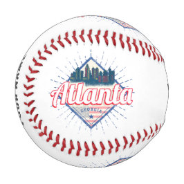 Atlanta Georgia United Staaten Retro Skyline Baseball
