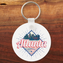 Atlanta Georgia United Staaten Retro Skyline Schlüsselanhänger