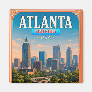 🍑 Atlanta Georgia Urlaubserinnerung Magnet