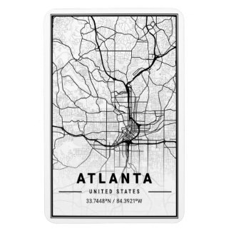 Atlanta Georgia USA City Travel City Map Magnet