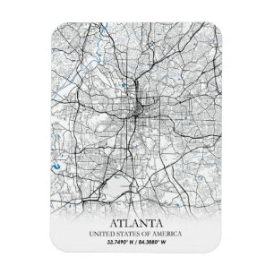Atlanta Georgia USA Reiseplan Magnet