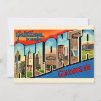 Atlanta Georgia Vintage Postkarte
