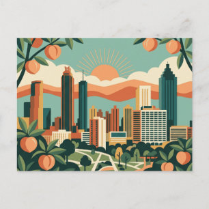 Atlanta Georgia Vintage Retro Reise Postkarte