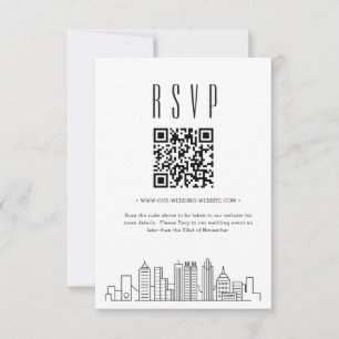 Atlanta, Georgia Wedding QR Code UAWG RSVP Karte