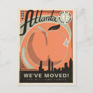 Atlanta, Georgia Wir sind umgezogen Einladungspostkarte