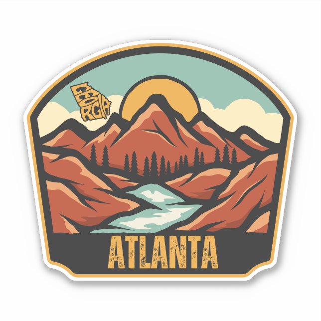 Atlanta, Georgien Aufkleber (Vorderseite)
