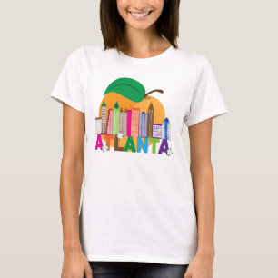 Atlanta, Georgien Peach Skyline T-Shirt