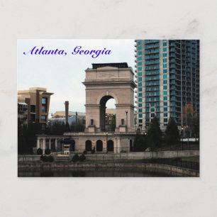 Atlanta, Georgien Postkarte