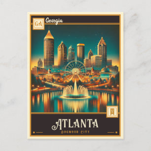 Atlanta, Georgien   VINTAG Postkarte