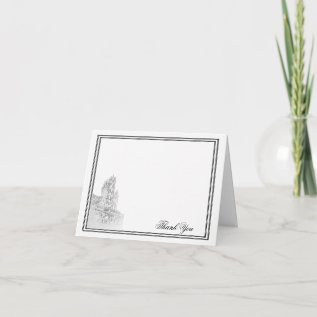 Atlanta Hochzeit in Urlaubsort Vielen Dank Dankeskarte (Vorderseite)