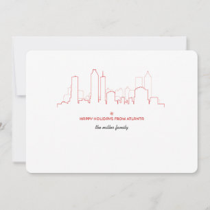 Atlanta Holiday Skyline Card Feiertagskarte