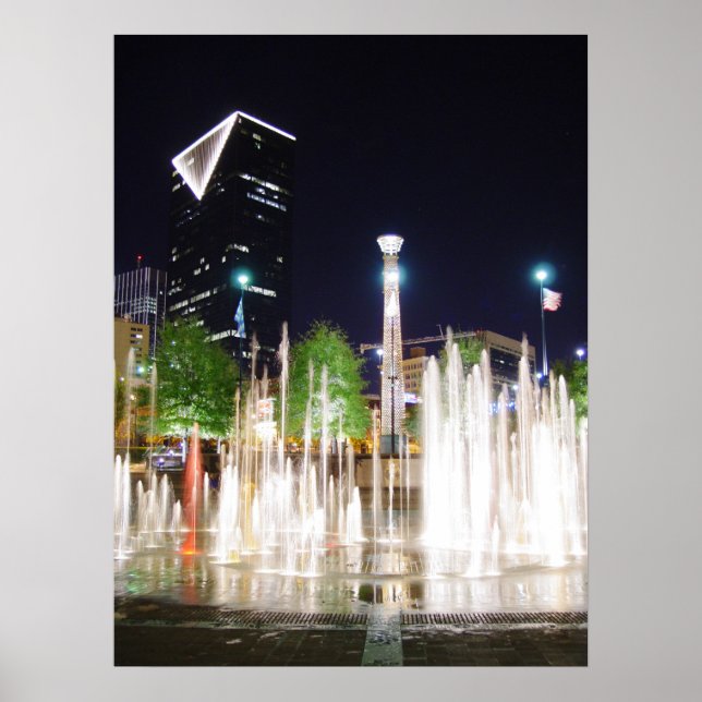 Atlanta in der Nacht Poster (Vorne)