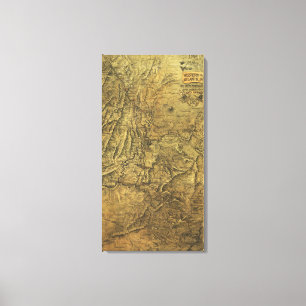 Atlanta-Kampagne - Panorama-Karte des Zivilen Krie Leinwanddruck