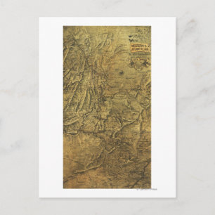 Atlanta-Kampagne - Panorama-Karte des Zivilen Krie Postkarte