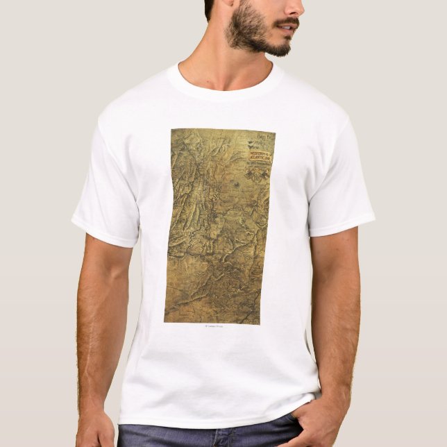 Atlanta-Kampagne - ziviler Kriegs-panoramische T-Shirt (Vorderseite)