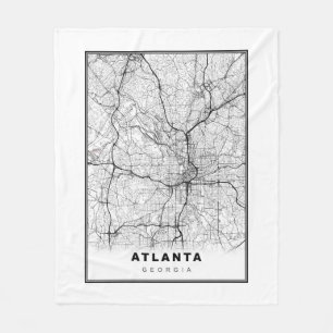 Atlanta-Karte Fleecedecke
