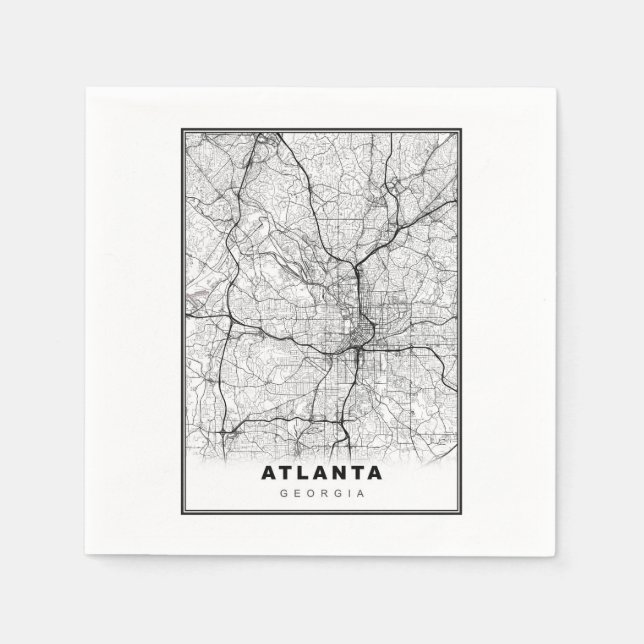 Atlanta-Karte Serviette (Vorderseite)
