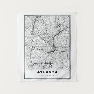 Atlanta-Karte Wandteppich