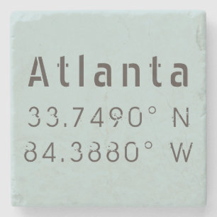 Atlanta Latitude Longitude Steinuntersetzer