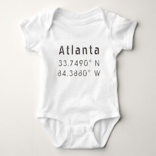Atlanta Latitude und Länge Baby Strampler