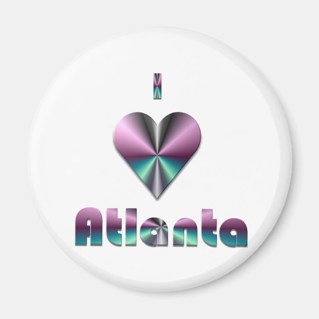 Atlanta — Lila und Türkis Magnet (Vorne)