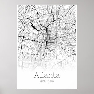 Atlanta Map - Georgia - City Map Poster