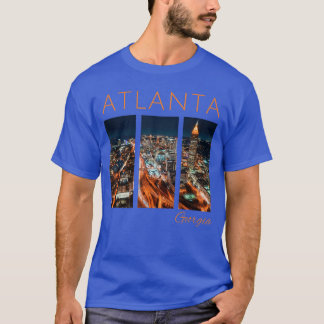 Atlanta Nachtleben GA Skyline Stadtbild ATL Georgi T-Shirt