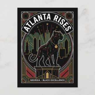 Atlanta Rises Black Panther Black Excellence Art Postkarte