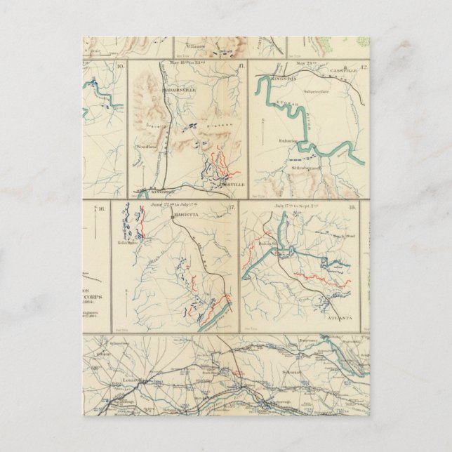 Atlanta-Savannah-März Postkarte (Vorderseite)